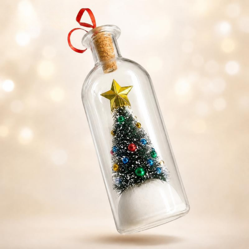 Recordable Christmas Tree Message in a Bottle