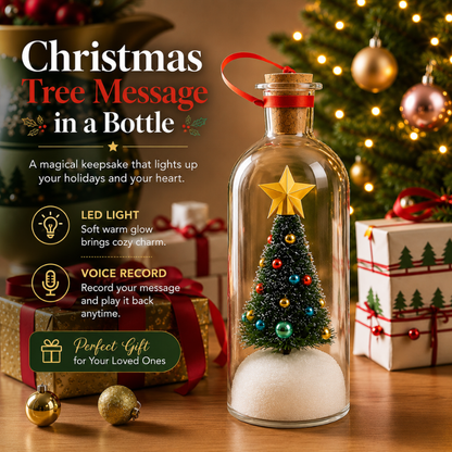 Recordable Christmas Tree Message in a Bottle