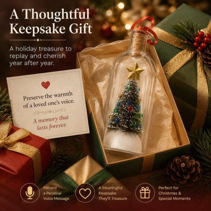 Recordable Christmas Tree Message in a Bottle