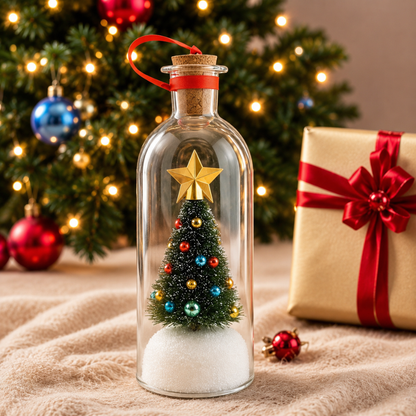 Recordable Christmas Tree Message in a Bottle