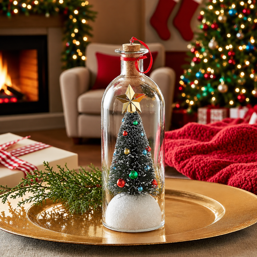 Recordable Christmas Tree Message in a Bottle